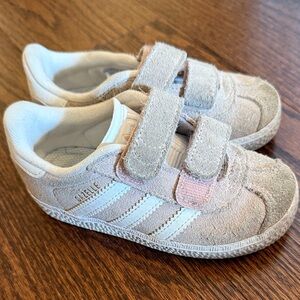 Adidas Kids Light Tan Velcro Sneakers